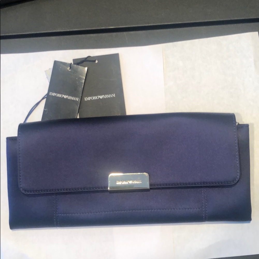 Emporio Armani Logo Embossed Shoulder Bag